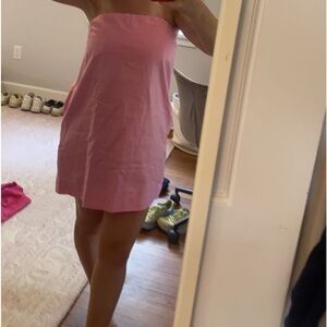 Free People Linen Strapless Mini Dress